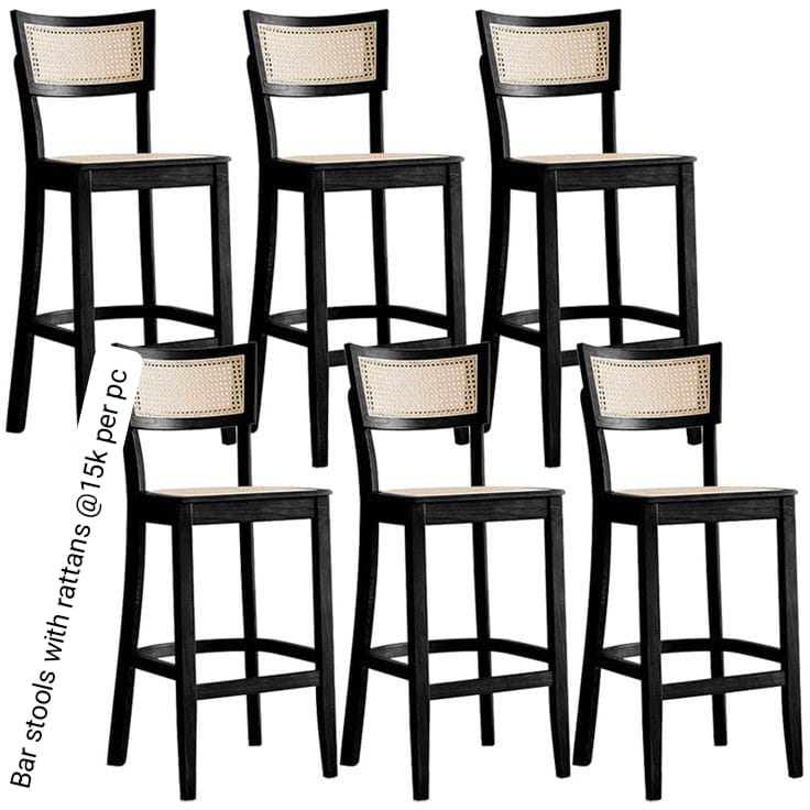 Bar stool with rattans